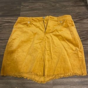 Love Tree Mustard Corduroy Skirt Size M